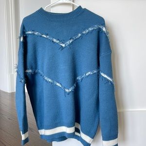 Long sleeve blue sweater